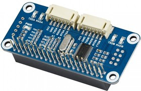 Serial Expansion HAT, Плата расширения (HAT) для Raspberry Pi, 2-канальный UART, 8 GPIO Serial Expansion HAT, Плата расширения (HAT) для Raspberry Pi, 2-канальный UART, 8 GPIO