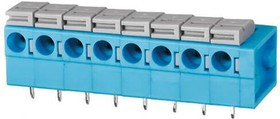 TBL004-508-08BE-2GY, Fixed Terminal Blocks Terminal block, screwless, 5.08, Horizontal, 8 Blue w Grey button