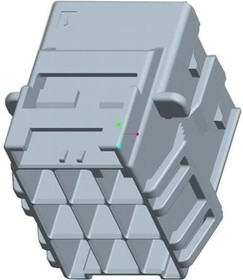 5-1971875-4, Power to the Board 3x4 cap housing lgr panel mount Key A