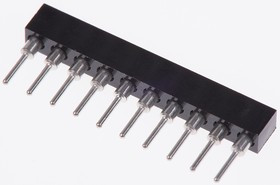 831-87-010-10-001101, 10 Way Straight Through Hole 2mm SIL Socket, Solder, 3A 100 V ac, 150 V dc