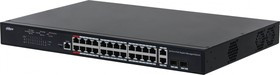 Коммутатор Dahua DH-PFS4226-24GT-230 24x1Гбит/с 2SFP 24PoE 230W управляемый