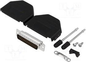 DPPK25-BK-HDP-K, Разъем D-Sub HD; PIN: 44; вилка; "папа"; пайка; на провод