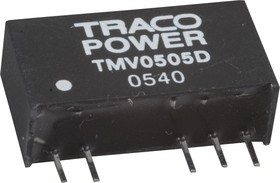 TMV 0505D, DC/DC преобразователь, 1Вт, вход 4.5-5.5В, выход 5,-5В/100мА TMV 0505D, DC/DC преобразователь, 1Вт, вход 4.5-5.5В, выход 5,-5В/100мА