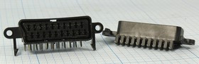 Разъем SCART розетка, контакты 21P, на блок, угловой