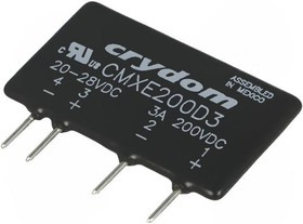 CMXE200D3, Solid State Relays - PCB Mount SSR SPST-NO 200VDC 3A SIP