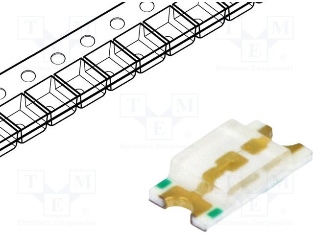 WW-YHS170TS-E, Светодиод, SMD, 0805, желтый, 48-130мкд, 2x1,25x0,7мм, 120°, 20мА WW-YHS170TS-E, Светодиод, SMD, 0805, желтый, 48-130мкд, 2x1,25x0,7мм, 120°, 20мА