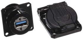 USB3F2BSCC, USB Connectors USB3 Receptacle with Self Closing Cap