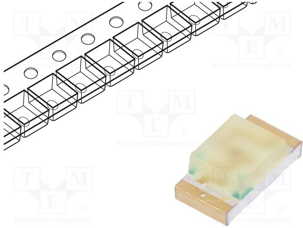 KP-3216YD, LED; SMD; 1206; yellow; 5?7mcd; 3.2x1.6x1.1mm; 160°; 2.1?2.5V; 20mA KP-3216YD, LED; SMD; 1206; yellow; 5?7mcd; 3.2x1.6x1.1mm; 160°; 2.1?2.5V; 20mA