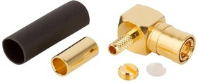142176, RF Connectors / Coaxial Connectors SMB R/A PLUG DOUBLE BRAID GOLD RG-16