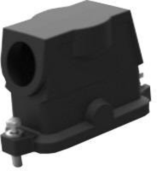 H16BPR-TSHC-M32-EMC-C, Heavy Duty Power Connectors Hood Steel Locking Side Entry M32