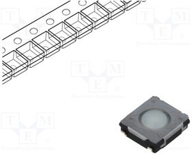 EVQQ2K01W, Tactile Switch EVQQ2, SPST, 1.3N, 6.5 x 6mm