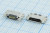 Разъем microUSB розетка, тип B, контакты 5C4HP, на плату, угловой, SMD, microUSBB5SAD10
