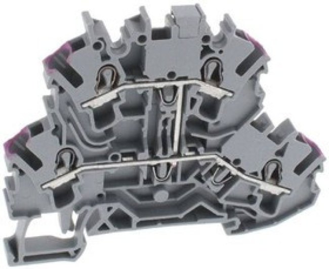 2002-2208, Клеммная колодка на DIN рейку, 4 вывод(-ов), 22 AWG, 12 AWG, 4 мм², Зажим, 24 А 2002-2208, Клеммная колодка на DIN рейку, 4 вывод(-ов), 22 AWG, 12 AWG, 4 мм², Зажим, 24 А
