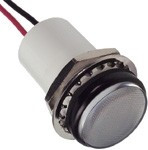 557-1802-203F, LED Panel Mount Indicator Uni-Color Blue 1200mcd 2-Pin