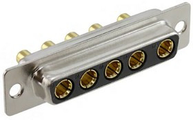 681M5W5203L001, 681M 5 Way Panel Mount D-sub Connector Socket, 2.77mm Pitch 681M5W5203L001, 681M 5 Way Panel Mount D-sub Connector Socket, 2.77mm Pitch