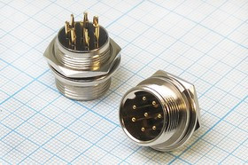 Штекер микрофонный MIC16\8P\пан\ М16\MC903-8P; №2495 штек мик MIC16\8P\пан\ М16\\MC903-8P