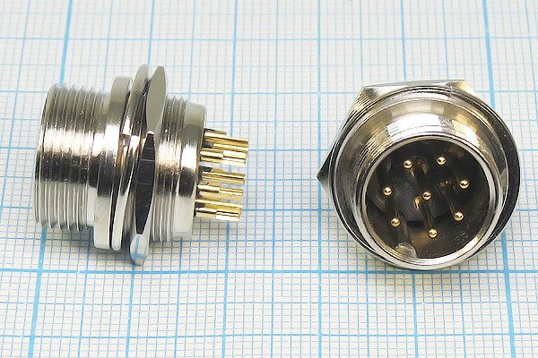 Штекер микрофонный MIC16\8P\пан\ М16\MC903-8P; №2495 штек мик MIC16\8P\пан\ М16\\MC903-8P