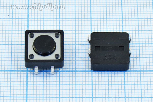 Тактовая кнопка, 12x12x 5.0, алгоритм работы NO, контакты 4PF, TS-2201