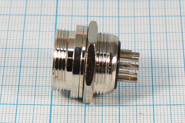 Штекер микрофонный MIC20\ 6P\пан\М19\XS20JK6P- M[MS-DF-20-6]; №14535 штек мик MIC20\ 6P\пан\М19\\XS20JK6P- M[MS-DF-20-6]