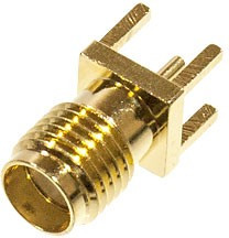 KLS1-SMA001, Разъем SMA гнездо на плату прям. 50Ом