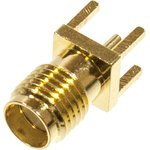 KLS1-SMA001, Разъем SMA гнездо на плату прям. 50Ом