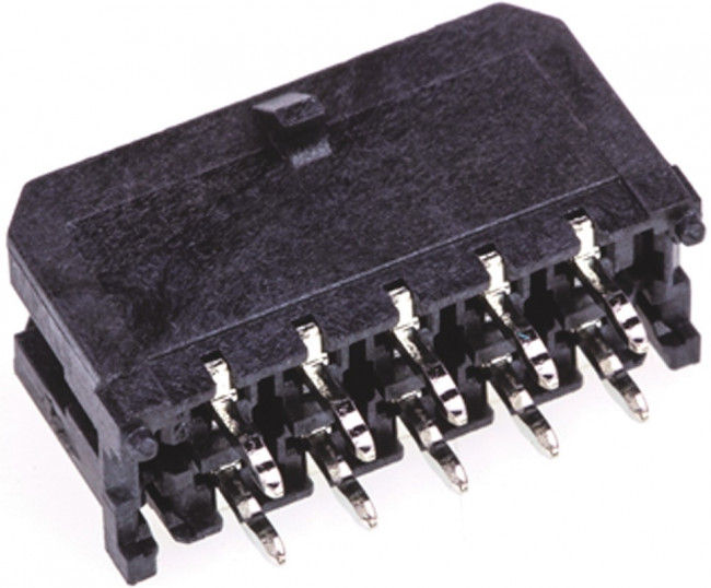 430451012, (MF3-10MA), Прямоугольный разъем, Серия Micro-Fit 3.0 43045, 10 контакт(-ов), Штыревой Разъем, 3 мм