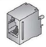 154-UL6442, Modular Connectors / Ethernet Connectors JACK PCB 4P-4C BLK