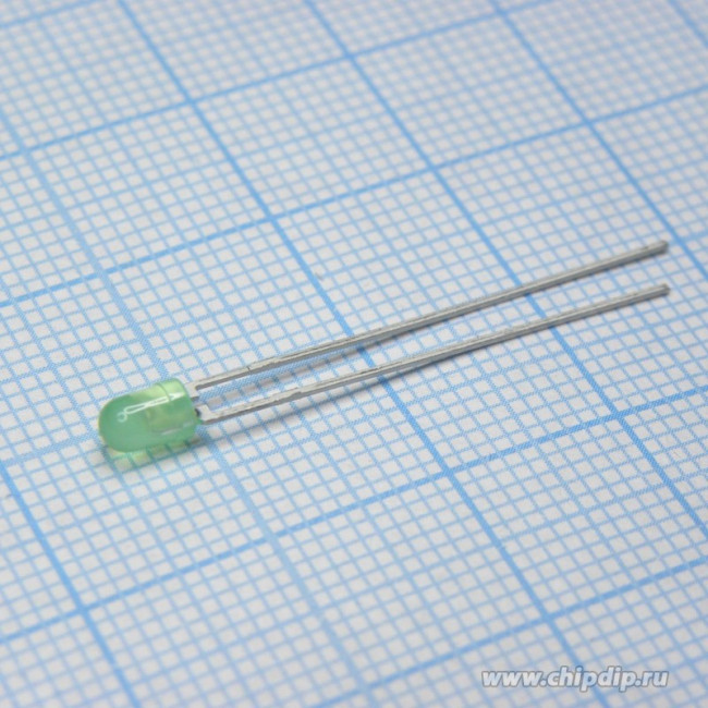 LTL-4231N, LED; 3mm; green; 5.6?85mcd; 60°; Front: convex; 2.1?2.6V