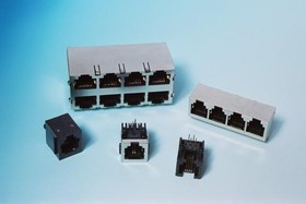 A00-108-220-450, Modular Connectors / Ethernet Connectors 1 PORT VERT CAT 5 GOLD FLASH