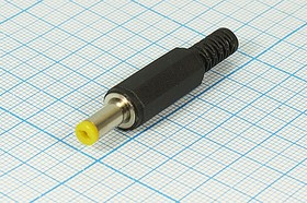 Штекер питания DC 4,75d1,7x11, 2C, на кабель, пластиковый хвост, 3-180