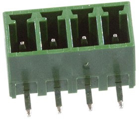 ME030-381-04P, клеммник на плату угловой шаг 3.81мм 4 контакта