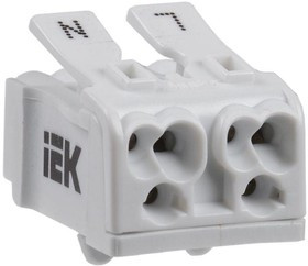 Клемма пружинная соединительная КСПн2-L+N IEK UKZ-B06-2P-F1-E0-10 Клемма пружинная соединительная КСПн2-L+N IEK UKZ-B06-2P-F1-E0-10