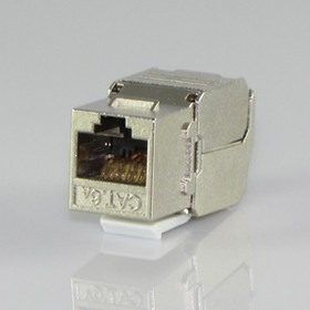 HYC-K28F33, Розетка Keystone 8P8C (RJ-45) CAT.6a, экранированная (TOOL FREE &amp; PUNCH DOWN)