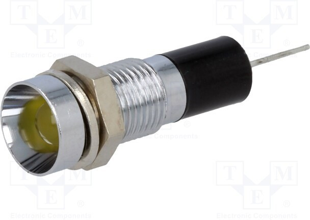 2692.8371, Индикат.лампа: LED, вогнутый, 24ВDC, Отв: d8мм, на печатную плату