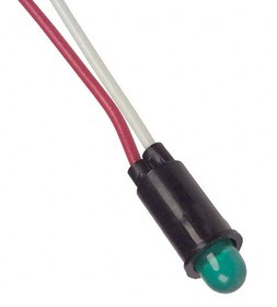5102H5-5V, LED Panel Mount Indicators GREEN DIFFUSED 1/4" MOUNTING HOLE