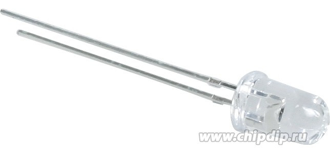 FYL-5013URC, Светодиод 5мм/красный/660нм/ 1000мкд/прозрачный/20°