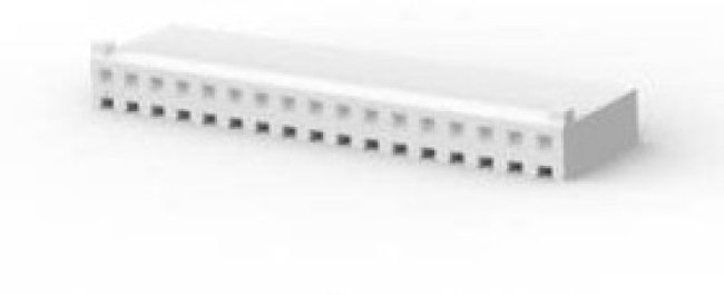1-647402-7, Conn Housing RCP 17 POS 3.96mm Crimp ST Cable Mount White Package