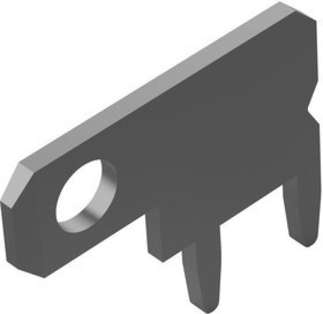 1217756-1, Клемма на печатную плату, 4.75мм x 0.81мм, 0.187" x 0.032", Латунь, 1.4 мм, Олово, 187