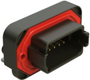 AT13-4P-BM01, Automotive Connectors RA Flng Mnt PCB Rcpt 4POS Gry Gld Cont AT13-4P-BM01, Automotive Connectors RA Flng Mnt PCB Rcpt 4POS Gry Gld Cont