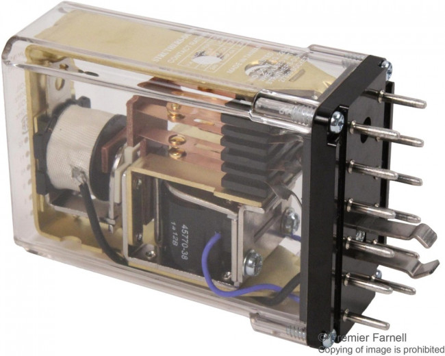 B255BXBP-120VAC, RELAY, 2NO, 1NC, 240VAC, 28VDC, 10A