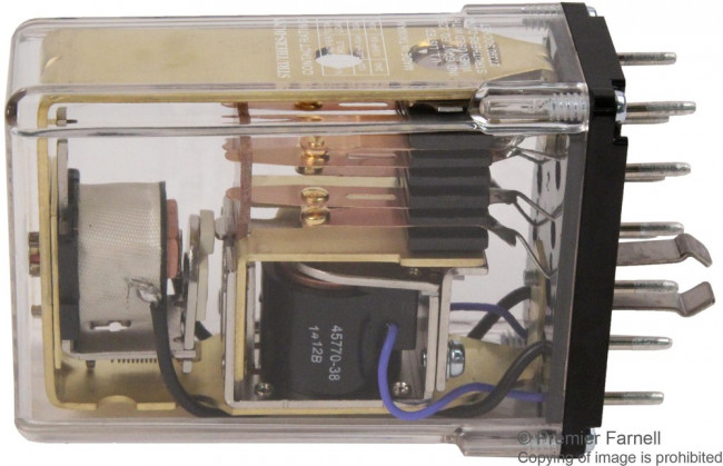 B255BXBP-120VAC, RELAY, 2NO, 1NC, 240VAC, 28VDC, 10A