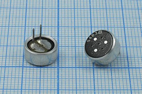 Микрофон электретный всенаправленный c выводами, 9.7x4.5мм; № 4218ж микэ 9,7x 4,5\O\2P\-38\WM-54B3 (