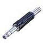 NYS 204, Штекер аудио 6,35мм стерео пластик с амортизатором кабеля