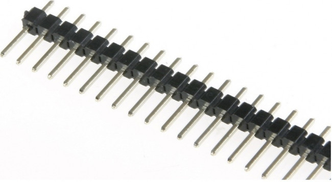 PLS-20 (DS1021-1x20SF11), Вилка штыревая 2.54мм 1x20 прямая