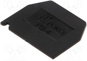 PS-4-BK, Концевая планка, ZG-G2.5, ZG-G4, черный, Шир: 1мм, полиамид