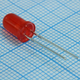 FYL-5012HD1C, 5мм Красный, матовый 10mcd 30° / FYL-5012HD1C