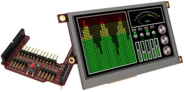 uLCD-43PT-AR, Display Modules 4.3" Pk Adptr Shld for Arduino