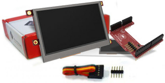 uLCD-43PT-AR, Display Modules 4.3" Pk Adptr Shld for Arduino