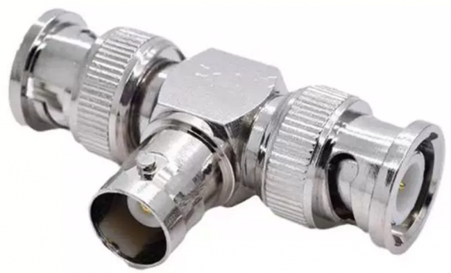 Высокочастотный тройник гнездо BNC на два штекера BNC; №2918 гн BNC-штек BNC2 Высокочастотный тройник гнездо BNC на два штекера BNC; №2918 гн BNC-штек BNC2