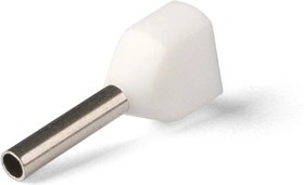 НШВИ(2) 0.5-8, Наконечник штыревой втулочный изолированный белый 2х0.5мм²